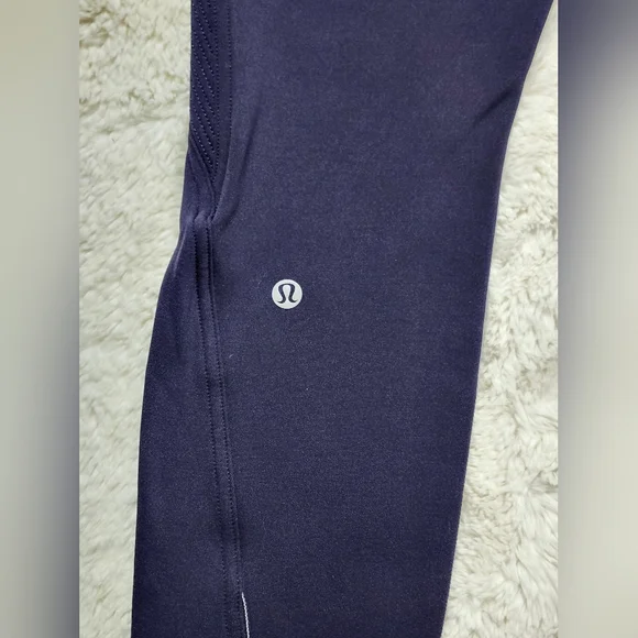 Lululemon Fast as Fleece Tight 28” Size 8 Midnight Navy Legging Active Run Lined - Picture 8 of 16